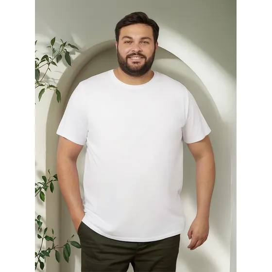 Camiseta Masculina Plus Size Malha Fria M Ao G3 Qualidade