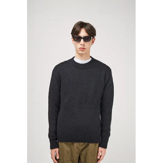 Sweater Bowen Hombre Mohair Lana Billy Negro