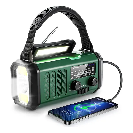 , Rádio Crank Radio Emergency Solar Weather Radio 10000mah