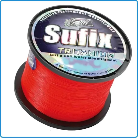Bobina Nylon Sufix Tritanium - 0,30 Mm X 1520 Mts Law Memory Color Rojo