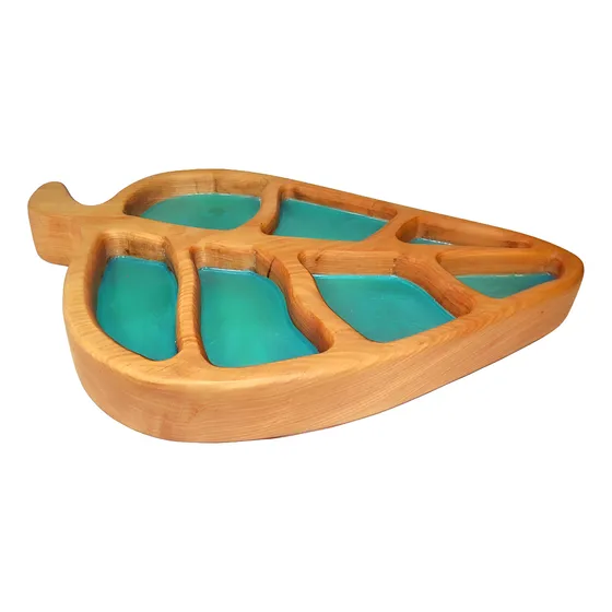 Tabla De Picoteo Con Resina Epóxica