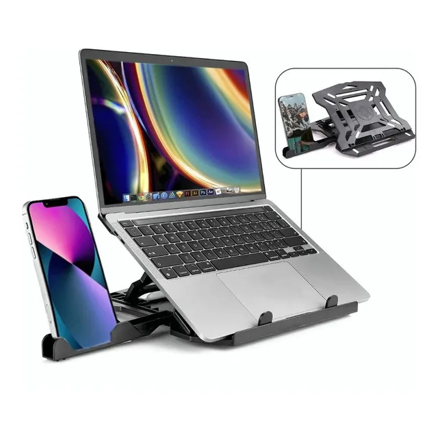 Base Soporte Para Laptop Giratorio Ajustable Portátil Negro QZY66