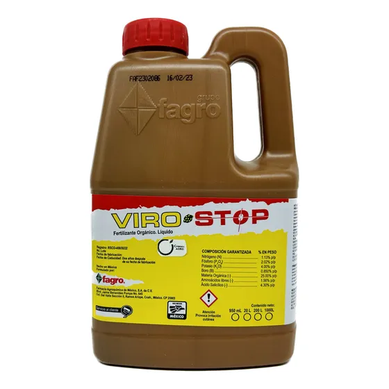 Virus Stop Inductor De Resistencia Antiviral Plantas 950 Ml