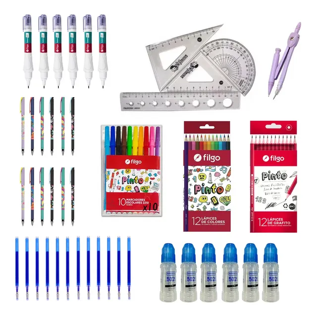 Kit Escolar 75 Piezas Super Oferta Libreria Utiles Colegio