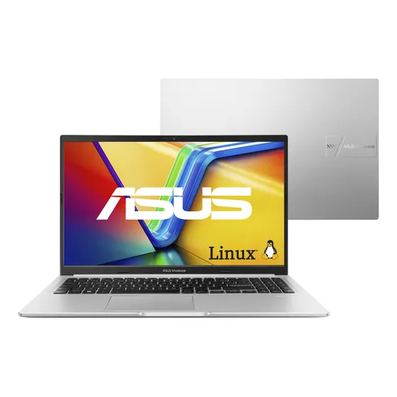 Notebook Asus Vivobook 15 M1502ya Amd Ryzen 7 7730u 16gb Ram 512gb Ssd Linux Keepos 15,6 Fhd Cool Silver - Nj495