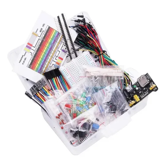 Kit Componentes Electrónicos Resistencia Led Diodo Fuente 5v