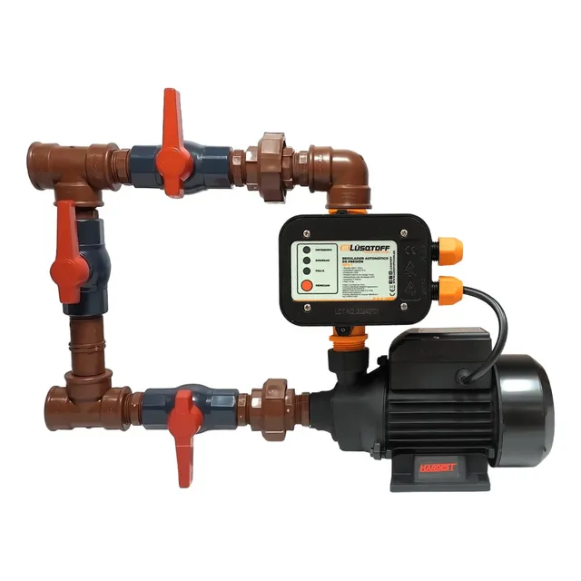 Bomba Presurizadora 4 Baños Press Agua + By Pass Llaves Pvc