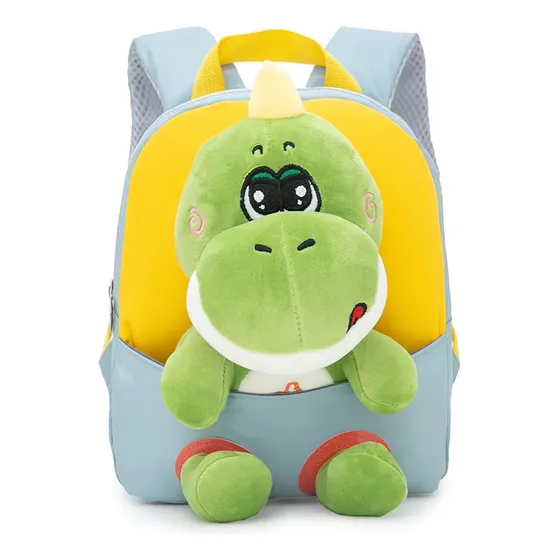 Mochila Infantil Con Peluche Amigo Dragoncito Feliz