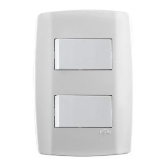 Interruptor Simples Duplo Branco 4x2 10a 250v Slim Ilumi