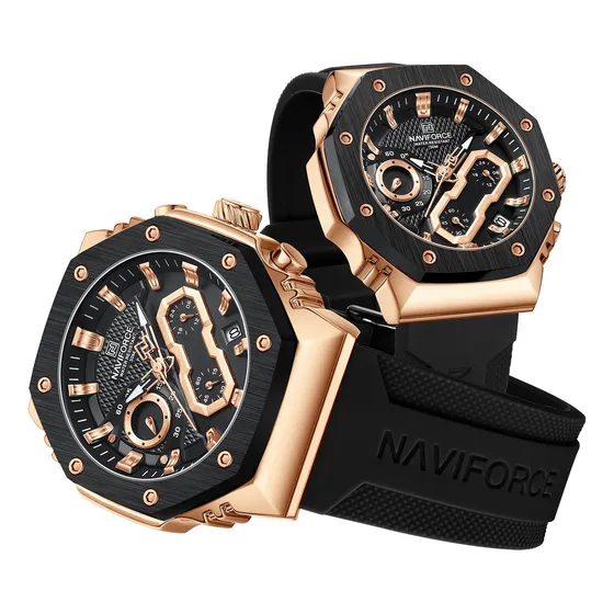 Conjuntos De Reloj Pereja Naviforce A La Moda New Fashion