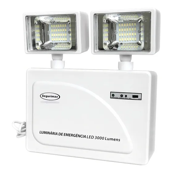Luminaria Emergencia Led Segurimax 3000 Lumens 2 Farois 247
