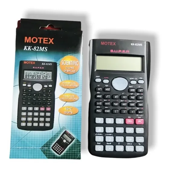 Calculadora Científica 240 Funciones Visor 2 Lineas Motex 82 Color Negro