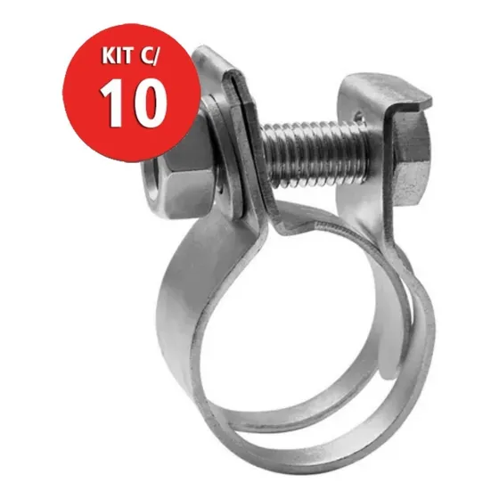 Abraçadeira Mangote 32mm 1.1/4 (39x47mm) Beltools Cor Cinza-escuro