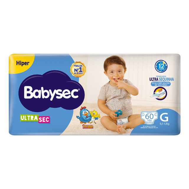 Fralda Babysec Ultrasec Galinha Pintadinha G 60 Unid Fralda Babysec Ultrasec Galinha Pintadinha G 60 Unid