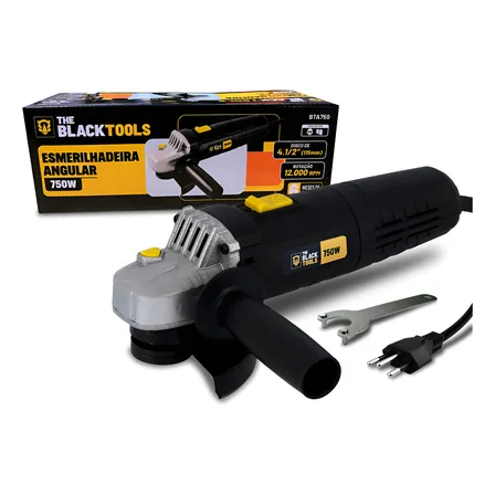 Esmerilhadeira Angular Profissional 4.1/2 Pol. 750w Cor Preto Frequência 60hz