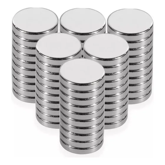 10 Imanes Neodimio 10x2mm Super Potentes Redondos Niquelados