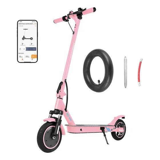 HONEYWHALE Scooter Eléctrico Patín Velocidad Máxima 32 Km/h Motor 500w Autonomía 22km Con App Honey Whale M2 Max Color Rosa
