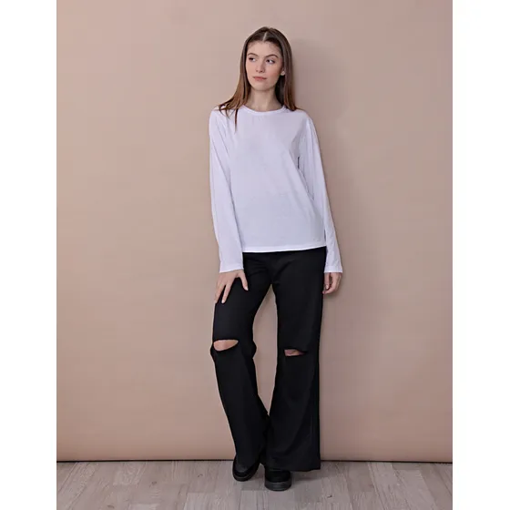 Remera Benka Onix Mujer Manga Larga Algodón Escote Redondo