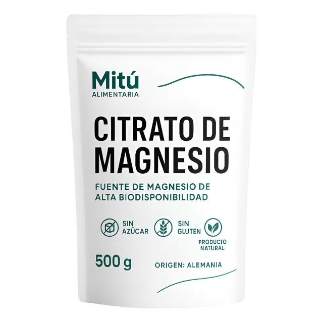 Citrato De Magnesio 500g Food Grade Sin Sabor