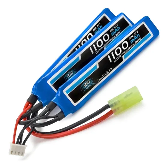Bateria Lipo 11.1v 3s 1100mah 20c P/ Airsoft Aeg Mini Tamiya