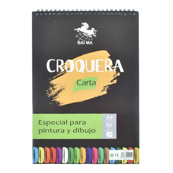 Croquera De Dibujo A4 80 Hojas 30x21cm Para Dibujo Y Pintura