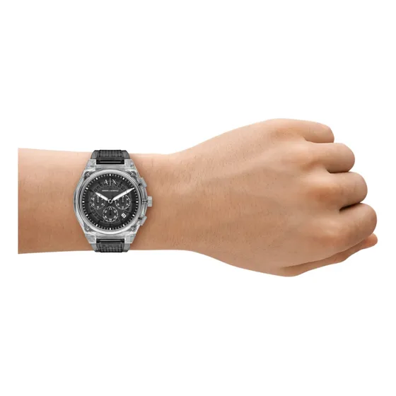 Reloj Hombre Armani Exchange Ax4167 De Poliuretano Gris