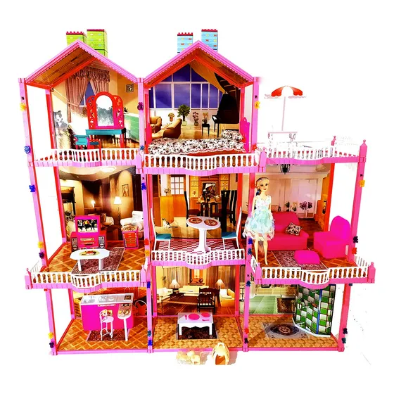 Casa Barbie Gigante 3 Pisos C/luz P/armar + Muñeca De Regalo