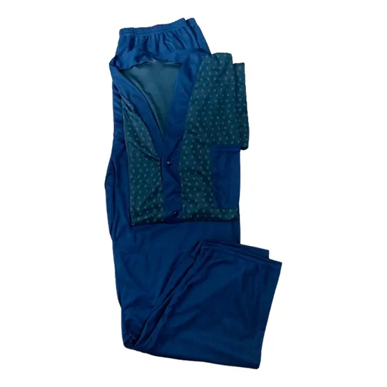 Pijama Para Hombre Camisa De Botones Y Pantalón Talla Xl