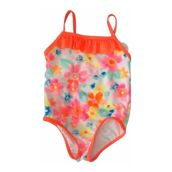 Traje De Baño Para Bebé Niña Floreado