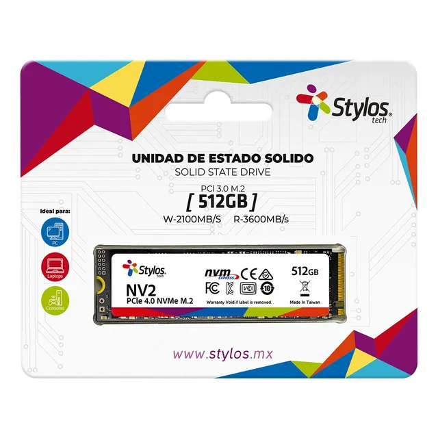 Ssd Interno Stylos Tech 512gb M.2 Negro Stmssdm21b