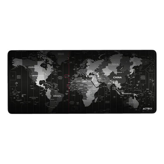 Alfombrilla Para Escritorio Vibe Flow World Mt494w Negro Diseño impreso Estampado Mapa