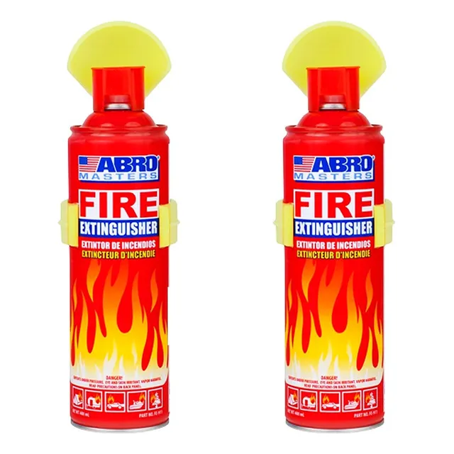 Matafuego En Aerosol Extinguidor X 2 C/soporte Abro
