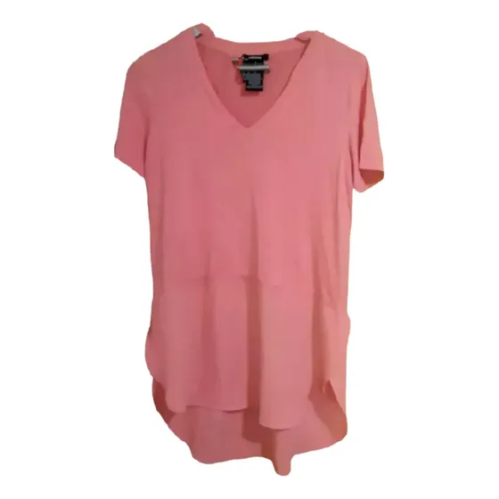 Remera Rosa Coral.algodon Y Gasa Talla M Nueva 