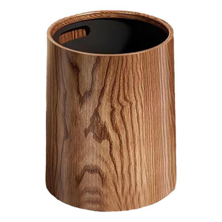 Cubo De Basura De Grano De Madera, Cubo De Basura Portátil Cubo De Basura De Grano De Madera, Cubo De Basura Portátil