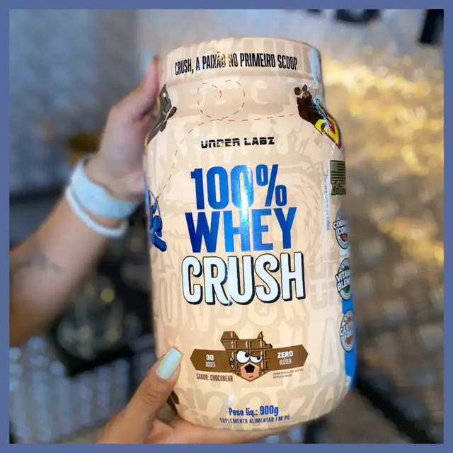 100% Whey Crush Concentrada Pote 900g Under Labz Milk Cream