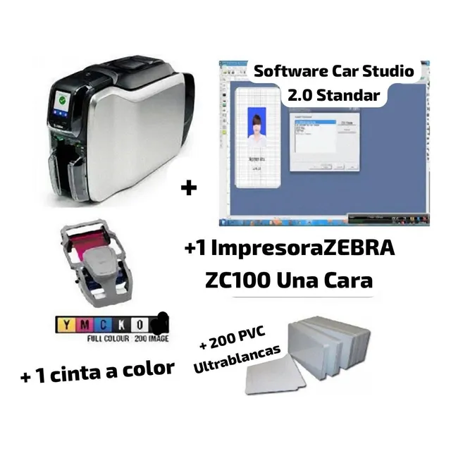 Impresora De Carnet Pvc  Zebra Zc100 Nueva