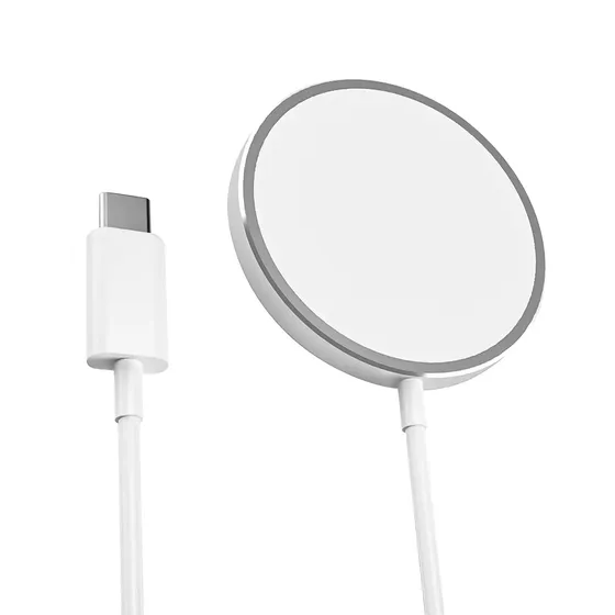 Cargador Inalámbrico Magnético Magsafe Con Entrada Usb Tipo C 15w Para iPhone 12 13 14 15, Android Y Fundas Magnéticas, Diseño Delgado Y Portátil Con Cable De 1 Metro Igad | Cuotas sin interés