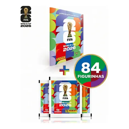 Kit Álbum Copa Do Mundo Fifa 2026 + 84 Figurinhas Panini