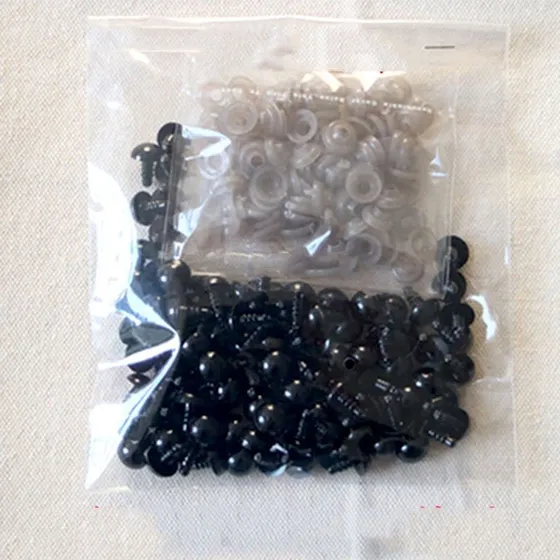 Ojo Seguridad Plastico 100 Repuesto Negro Artesanal In I