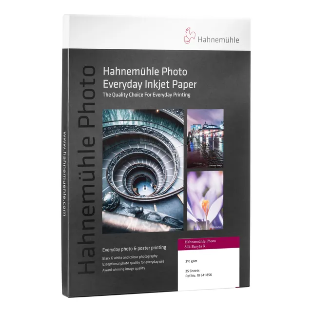 Papel Hahnemühle 10641856 Photo Silk Baryta X A3+ 25 Hojas