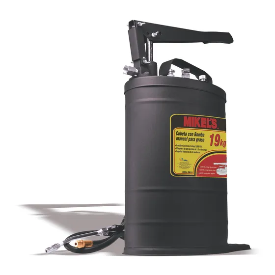 Cubeta Manual Para Grasa (19 Kg) Modelo Cmg-19 Mikels