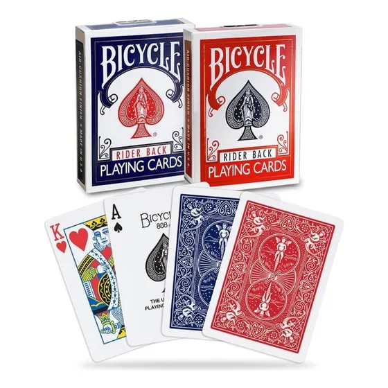 Cartas De Poker 2 Paquetes Azul Y Rojo Bicycle Naipes Baraja