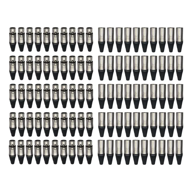 Conectores Venetty En Xlr (canon) De 3 Pines (50+50 Piezas)