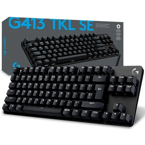 Teclado Gamer Mecánico Logitech G413 Tkl Se (inglés) Color Del Teclado Negro Idioma Inglés Us