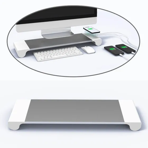 Eleva Monitor Soporte Pie Escritorio Pc Home Office