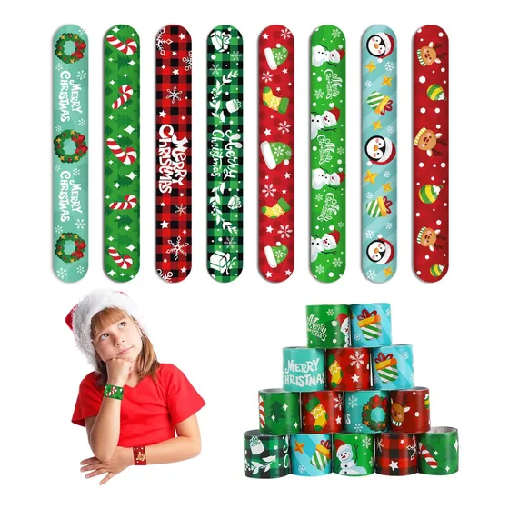 Pulseras Navideñas, 48 Unidades, Variedad Para Niños Y Regal