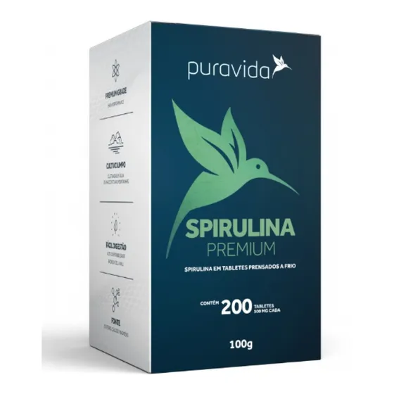 Spirulina Orgânica - 200 Tabletes - Puravida