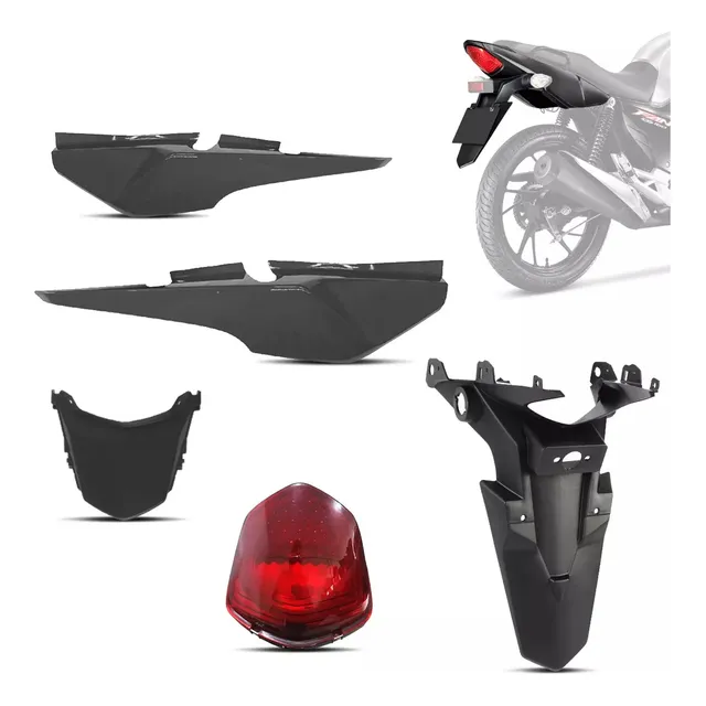 Kit Suporte Placa Lanterna Rabeta Completa Fan 160 2016 A 21
