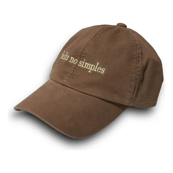 Boné Dad Hat Algodão Aba Curva Bordado Feliz No Simples