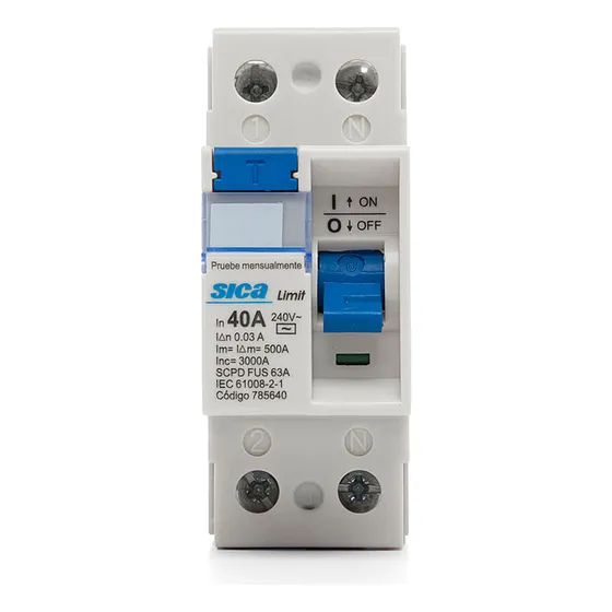 Interruptor Diferencial Disyuntor 2x40a Sica